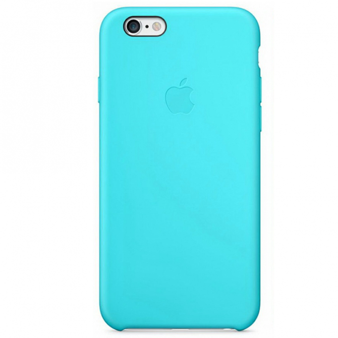 Чехол силиконовый для iPhone 6/6s Голубой-3