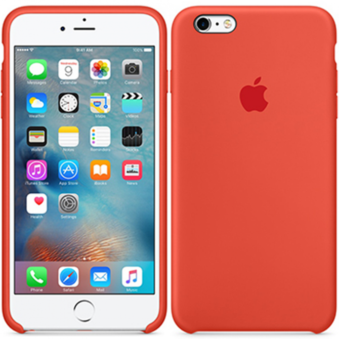 Чехол силиконовый для iPhone 6/6s Оранжевый