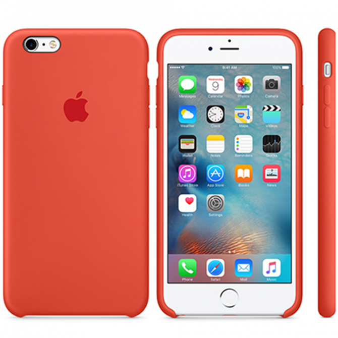 Чехол силиконовый для iPhone 6/6s Оранжевый-1