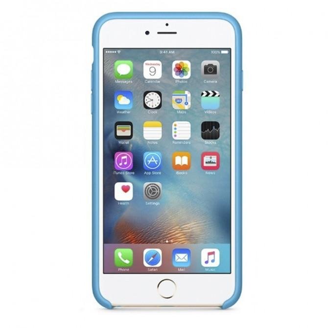 Чехол силиконовый для iPhone 6/6s Светло Голубой-2