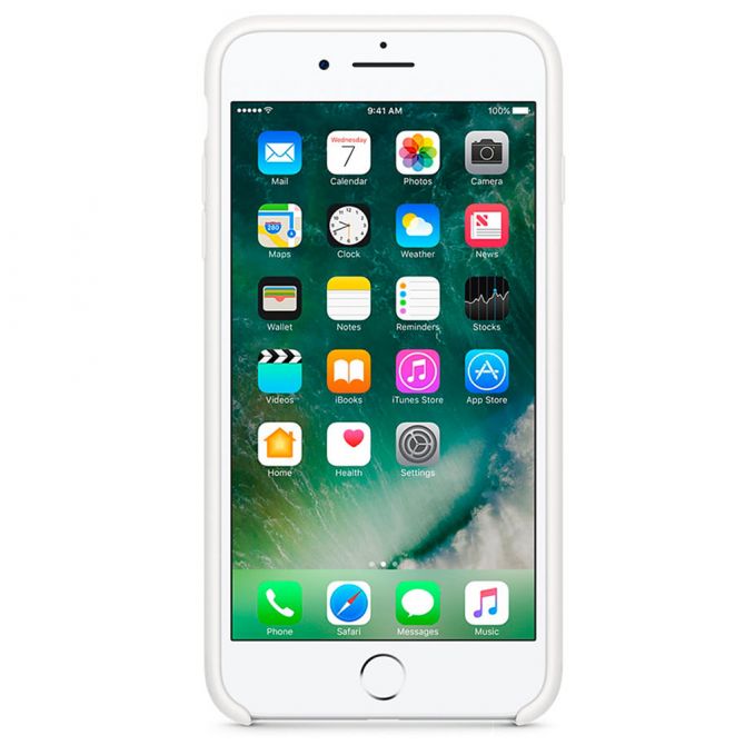 Чехол силиконовый для iPhone 7/8 Plus Белый-1