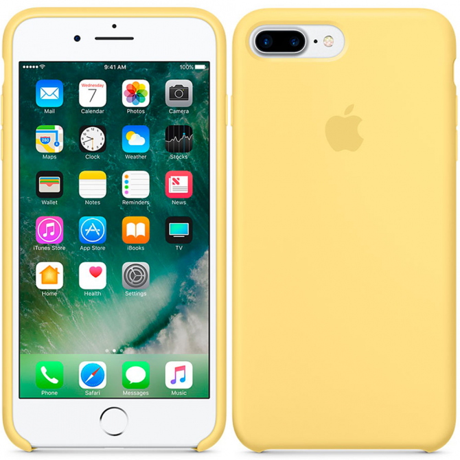 Чохол силіконовий для iPhone 7/8 Plus Жовтий