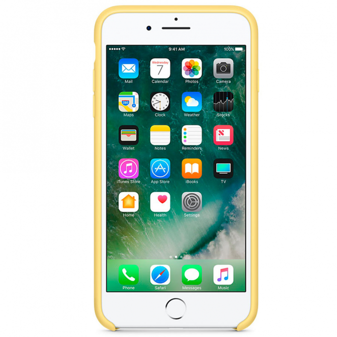 Чохол силіконовий для iPhone 7/8 Plus Жовтий-1