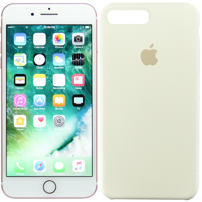 Чехол силиконовый для iPhone 7/8 Plus Молочный