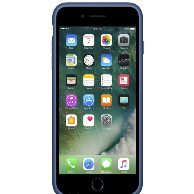 Чехол силиконовый для iPhone 7/8 Plus Морской синий-1