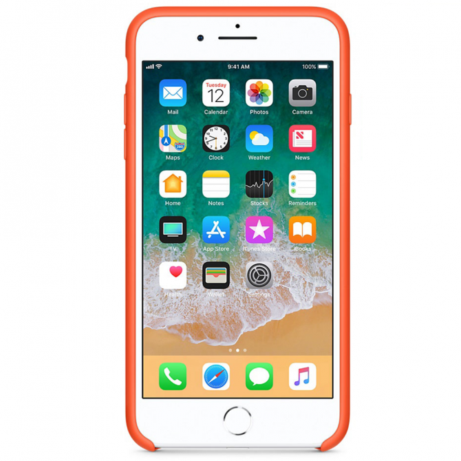 Чохол силіконовий для iPhone 7/8 Plus Помаранчевий-1