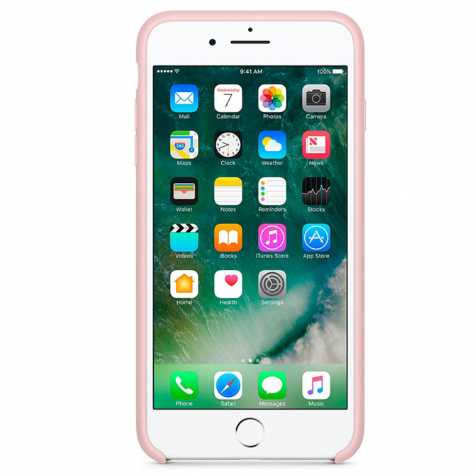 Чехол силиконовый для iPhone 7/8 Plus Персиковый-1