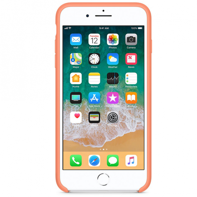 Чехол силиконовый для iPhone 7/8 Plus Светло оранжевый-3