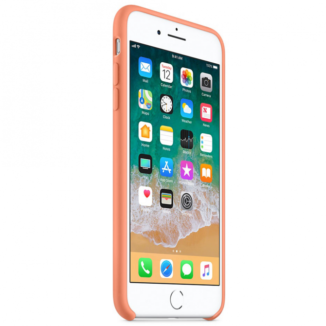 Чехол силиконовый для iPhone 7/8 Plus Светло оранжевый-2