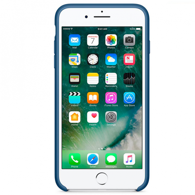 Чехол силиконовый для iPhone 7/8 Plus Синий-1