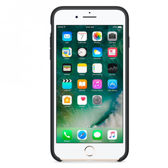 Чохол силіконовий для iPhone 7/8 Plus Чорний-1
