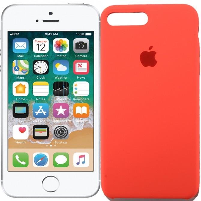 Чохол силіконовий для iPhone 7/8 Plus Яскраво Рожевий