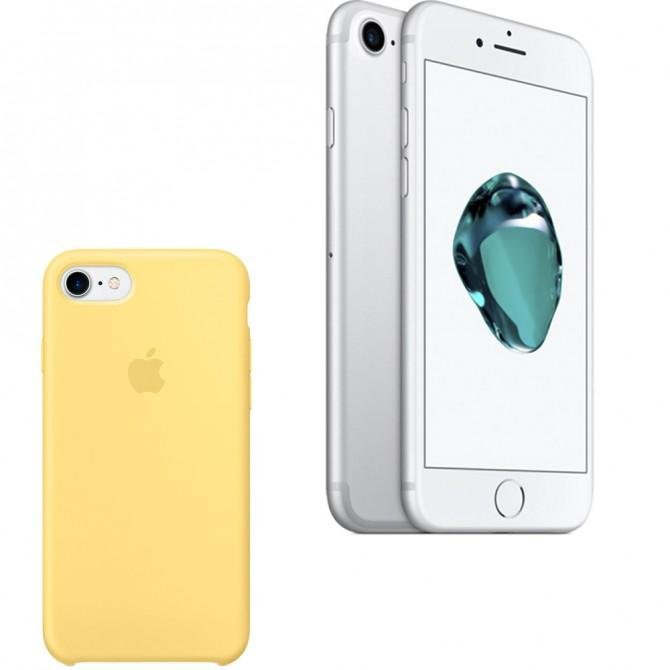 Чехол силиконовый для iPhone 7/8 Бежевый-3