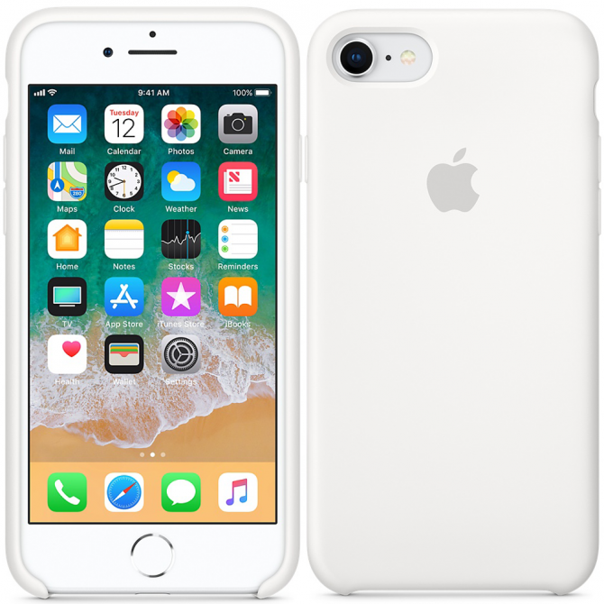 Чехол силиконовый для iPhone 7/8 Белый