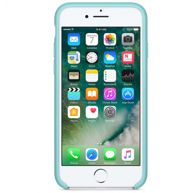 Чехол силиконовый для iPhone 7/8 Минтоловый-1