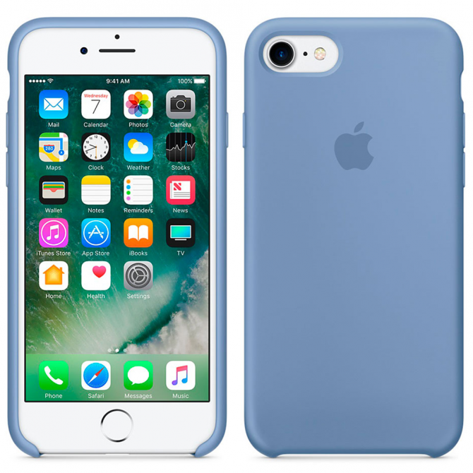 Чохол силіконовий для iPhone 7/8 Світло Блакитний