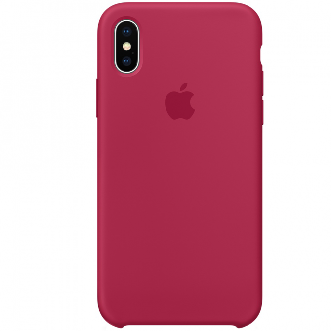 Чохол силіконовий для iPhone X/Xs Вишневий-3
