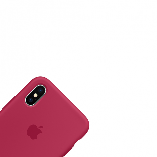 Чохол силіконовий для iPhone X/Xs Вишневий-4
