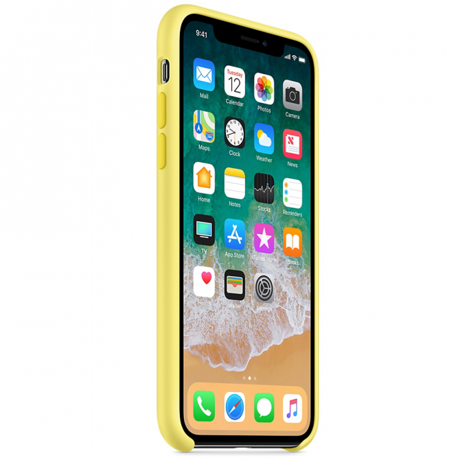 Чехол силиконовый для iPhone X/Xs Желтый-2