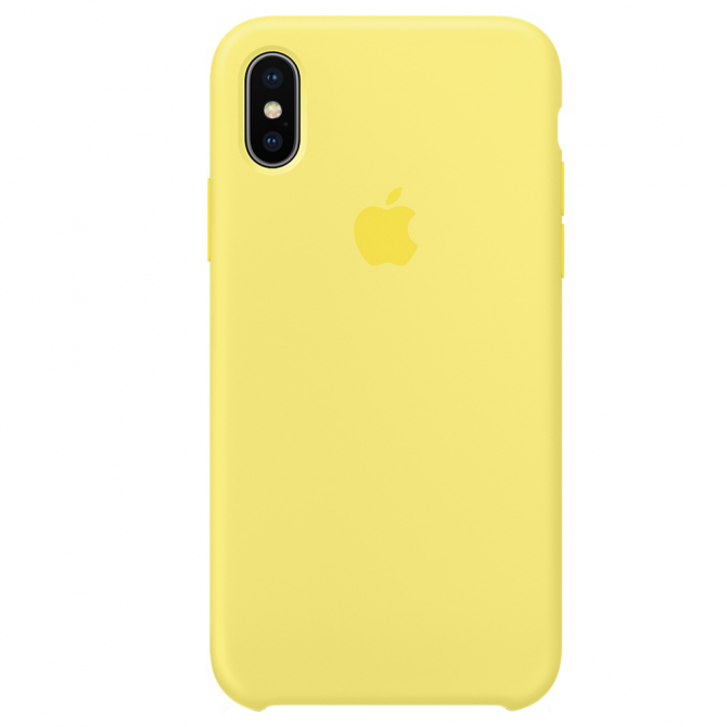 Чехол силиконовый для iPhone X/Xs Желтый-3