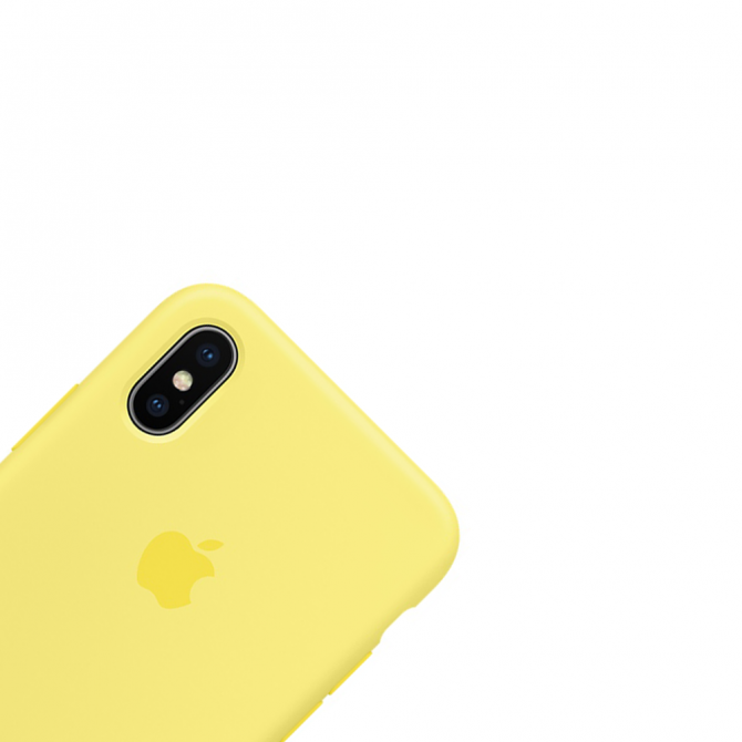 Чехол силиконовый для iPhone X/Xs Желтый-4