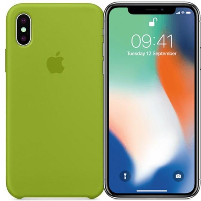 Чехол силиконовый для iPhone X/Xs Зеленый
