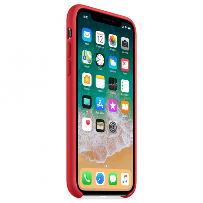 Чехол силиконовый для iPhone X/Xs Красный-2