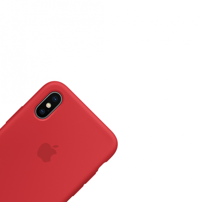 Чехол силиконовый для iPhone X/Xs Красный-4