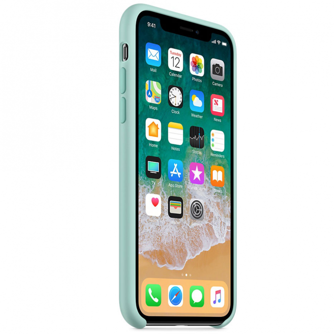 Чохол силіконовий для iPhone X/Xs Мінтоловий-2