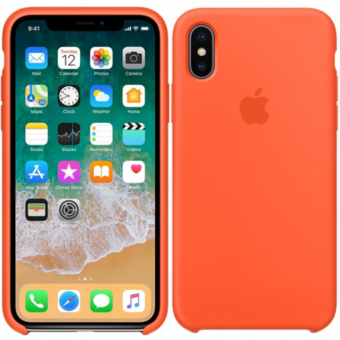 Чохол силіконовий для iPhone X/Xs Помаранчевий