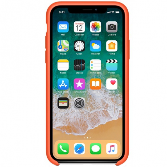 Чохол силіконовий для iPhone X/Xs Помаранчевий-1
