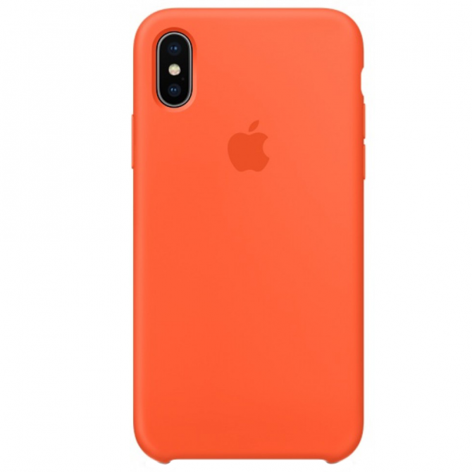 Чохол силіконовий для iPhone X/Xs Помаранчевий-2