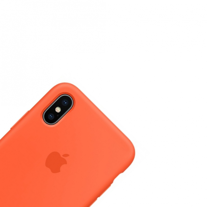 Чохол силіконовий для iPhone X/Xs Помаранчевий-3