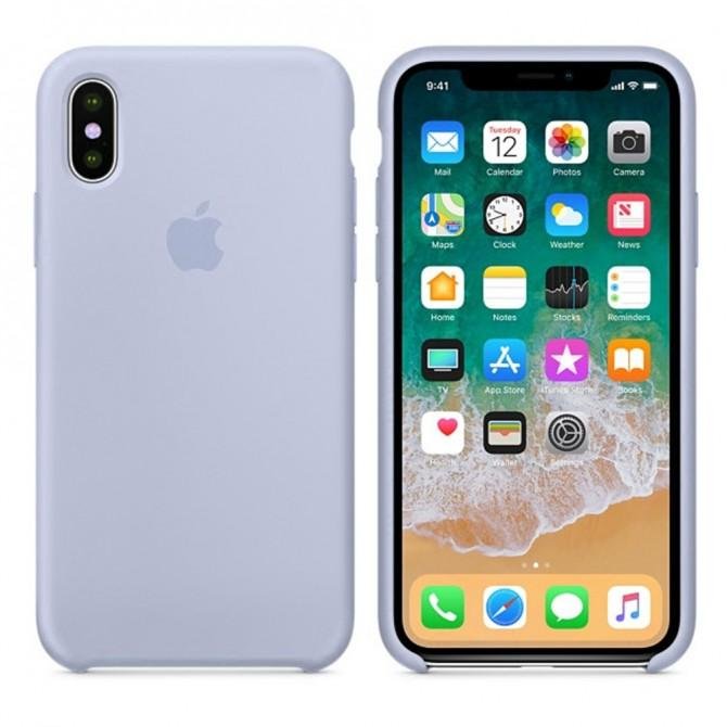 Чохол силіконовий для iPhone X/Xs Світло Блакитний