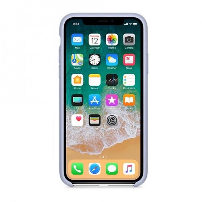 Чохол силіконовий для iPhone X/Xs Світло Блакитний-2
