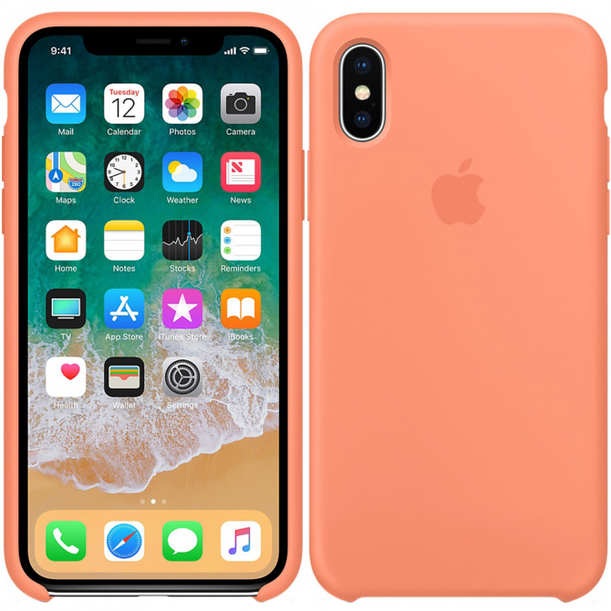 Чохол силіконовий для iPhone X/Xs Світло Помаранчевий