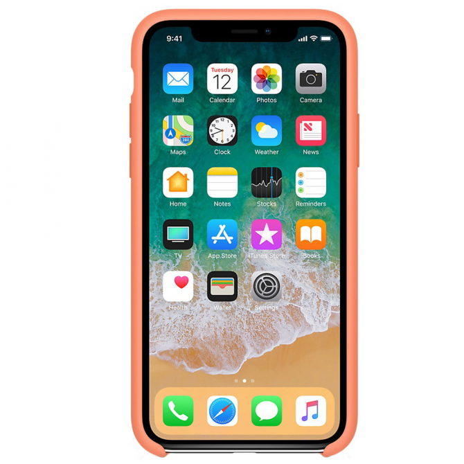 Чохол силіконовий для iPhone X/Xs Світло Помаранчевий-1