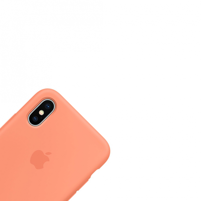 Чохол силіконовий для iPhone X/Xs Світло Помаранчевий-3