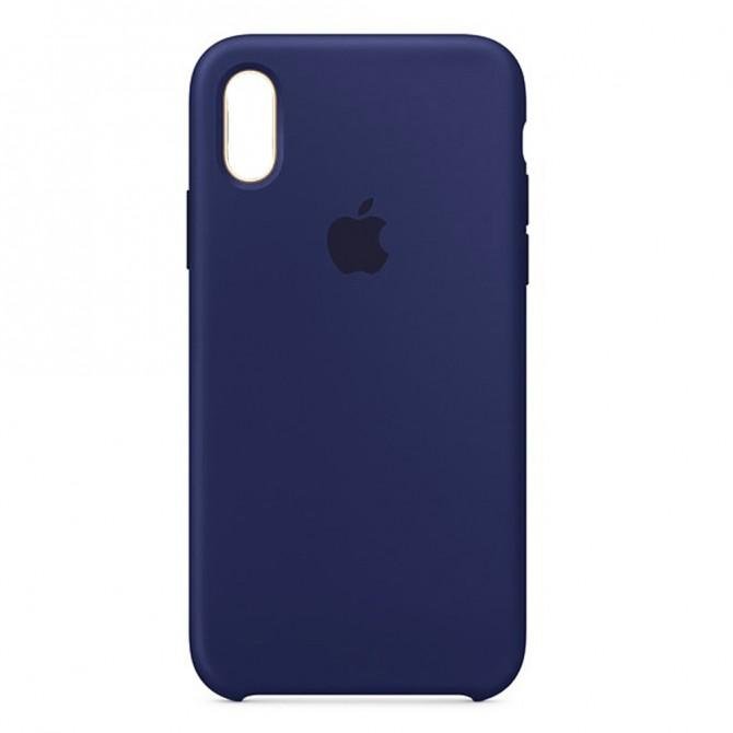 Чохол силіконовий для iPhone X/Xs Темно синій-1