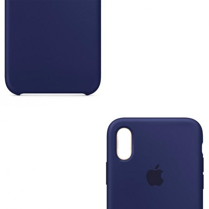 Чохол силіконовий для iPhone X/Xs Темно синій-3