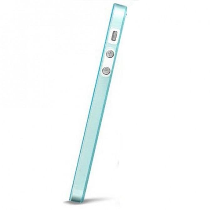 Пластиковая накладка IMAK 0,7 mm Color series для Apple iPhone 5/5S/SE (Бирюзовый)-2