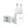 Сетевое зарядное устройство Usams US-CC023 (2.4A Dual) White (US-CC023)