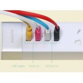 Мережевий фільтр Remax (OR) RU-S2 3 розетки + 4 USB White 2m Мережевий фільтр Remax (OR) RU-S2 3 розетки + 4 USB White 2m