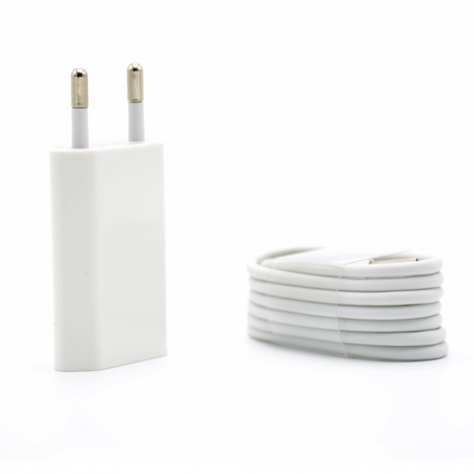 Сетевое зарядное устройство - adapter Iphone 4s(1000mAh) White-3