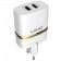 Сетевое зарядное устройство 2USB LDNIO (2.4A) White + USB Cable MicroUSB (DL-AC52)
