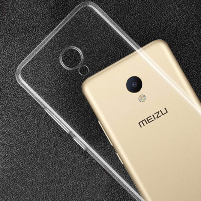 Силиконовая накладка Slim для Meizu M3 прозрачная-2