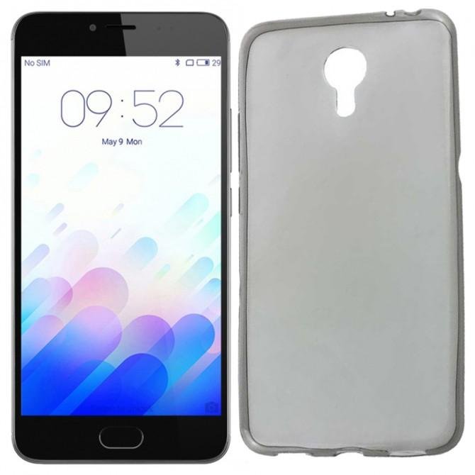Силиконовая накладка Slim для Meizu M3 серая/прозрачная