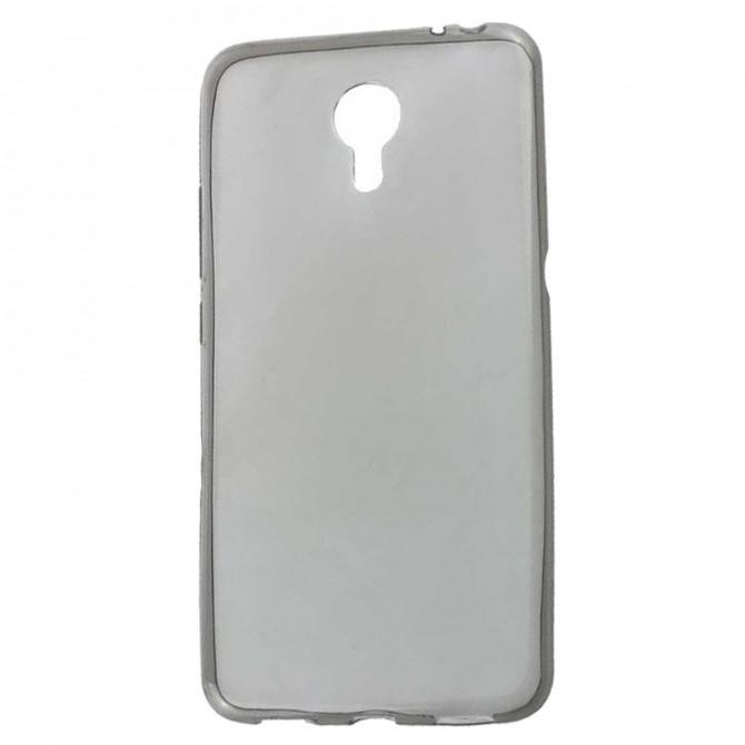 Силиконовая накладка Slim для Meizu M3 серая/прозрачная-1