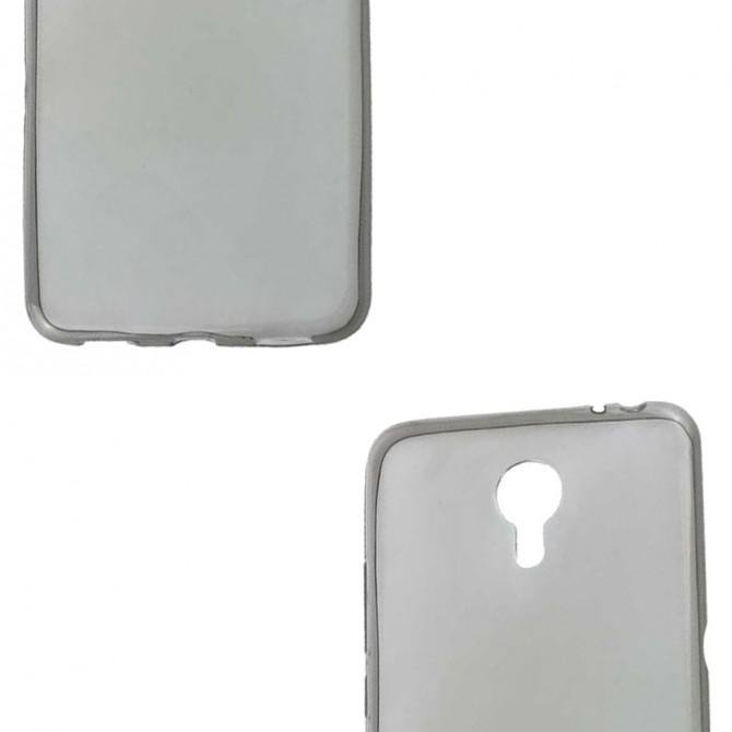 Силиконовая накладка Slim для Meizu M3 серая/прозрачная-3