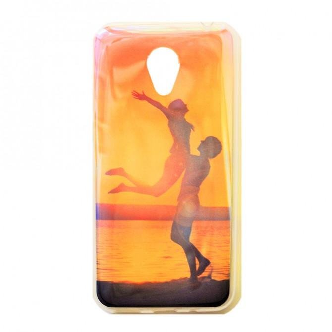 Силиконовая накладка для Meizu M2 перламутр-1